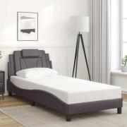 vidaXL Bed Frame "Viana" without Mattress Grey 90x200 cm Faux Leather