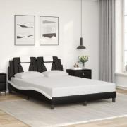 vidaXL Bed Frame "Viana" without Mattress Black and White 140x200 cm F...