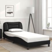 vidaXL Bed Frame without Mattress "Hvar" Black 80x200 cm Faux Leather