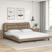 vidaXL Bed Frame without Mattress "Hvar" Cappuccino 180x200 cm Faux Le...