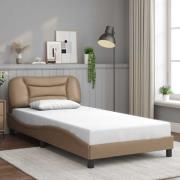 vidaXL Bed Frame without Mattress "Hvar" Cappuccino 100x200 cm Faux Le...
