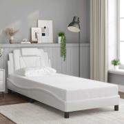 vidaXL Bed Frame "Viana" without Mattress White 90x200 cm Faux Leather