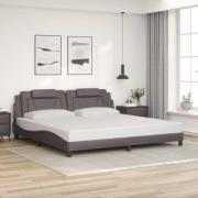 vidaXL Bed Frame "Viana" without Mattress Grey 200x200 cm Faux Leather