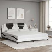 vidaXL Bed Frame "Viana" without Mattress White and Black 180x200 cm F...