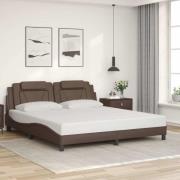 vidaXL Bed Frame "Viana" without Mattress Brown 180x200 cm Faux Leathe...