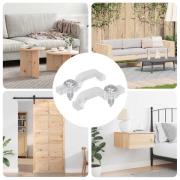 vidaXL LED Strip Clips 2 pcs Transparent 2 x 1 x 0.5 cm Plast och Järn