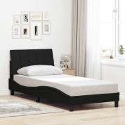 vidaXL Bed Frame without Mattress "Hanko" Black 80x200 cm Fabric