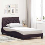 vidaXL Bed Frame without Mattress Dark Brown 100x200 cm Fabric