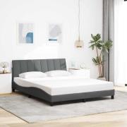 vidaXL Bed Frame without Mattress "Hanko" Dark Grey 160x200 cm Fabric