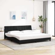vidaXL Bed Frame without Mattress "Hanko" Black 200x200 cm Fabric
