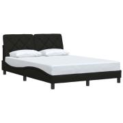 vidaXL Bed Frame without Mattress Black 120x200 cm Fabric