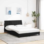 vidaXL Bed Frame without Mattress "Hanko" Black 140x200 cm Fabric
