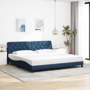 vidaXL Bed Frame without Mattress Blue 200x200 cm Fabric