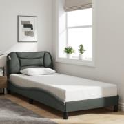 vidaXL Bed Frame without Mattress "Hvar" Dark Grey 80x200 cm Fabric