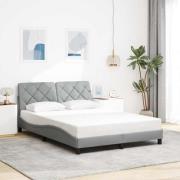 vidaXL Bed Frame without Mattress Light Grey 140x200 cm Fabric