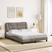 vidaXL Bed Frame without Mattress "Hvar" Taupe 120x200 cm Fabric