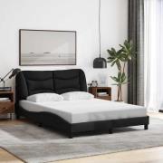vidaXL Bed Frame without Mattress "Hvar" Black 120x200 cm Fabric
