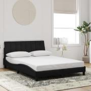 vidaXL Bed Frame without Mattress "Hanko" Black 140x200 cm Velvet