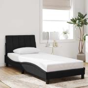 vidaXL Bed Frame without Mattress "Hanko" Black 90x200 cm Velvet