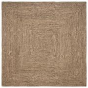 vidaXL Områdesmattor Fyrkantig Naturlig och svart 240 x 240 cm Jute