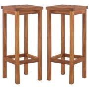 vidaXL Barstolar 2 st massivt akaciaträ