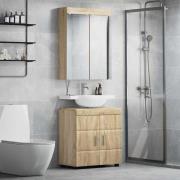 vidaXL Badrumsmöbelset TULUM 2 pcs Sonoma-ek 60 x 34 x 63 cm