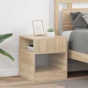 vidaXL Sidobord 2 pcs Sonoma-ek 40,5 x 40 x 45 cm Konstruerat trä