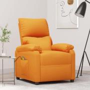 vidaXL Massagefåtölj gul tyg