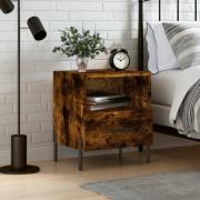 vidaXL Sängbord rökfärgad ek 40x35x47,5 cm konstruerat trä