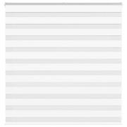 vidaXL Rullgardin zebra vit 140x100 cm tyg bredd 135,9 cm polyester