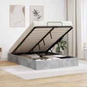 vidaXL Ottoman Sängram Betonggrå 140 x 200 cm Konstruerat trä