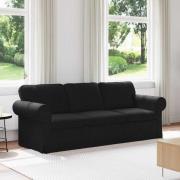 vidaXL Soffa Svart 215 x 82 x 80 cm tyg