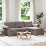 vidaXL Soffa Taupe 215 x 138 x 80 cm tyg