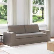 vidaXL Soffa Taupe 222 x 80 x 82 cm tyg