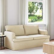 vidaXL Soffa 140cm Kräm Metall