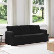 vidaXL Soffa Svart 201 x 80 x 85 cm tyg