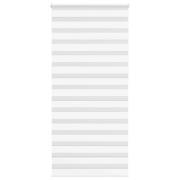 vidaXL Rullgardin zebra vit 110x230 cm tyg bredd 105,9 cm polyester