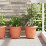 vidaXL Rund Blomkruka 24 pcs Murgrön Ø 14 x 2 cm Plast