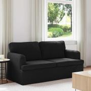 vidaXL Soffa Svart 142 x 80 x 85 cm tyg