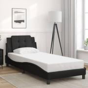 vidaXL Bed Frame without Mattress "Zadar" Black 100x203 cm Faux Leathe...