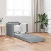 vidaXL Fällsoffa säng 61cm Ljusgrå tyg