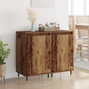 vidaXL Sideboard 2 pcs Gammalt trä 40 x 35 x 70 cm