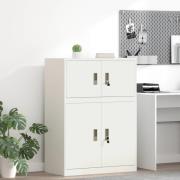 vidaXL Förvaringsskåp Vit 80 x 40 x 40 cm Stål