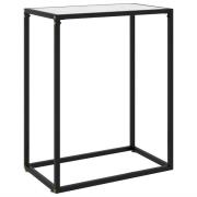 vidaXL Konsolbord vit 60x35x75 cm härdat glas