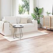 vidaXL Områdesmattor Rektangulär SIROLO Kräm 200 x 80 cm Polyester