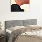 vidaXL Sänggavlar ljusgrå 144x5x78/88 cm sammet
