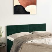 vidaXL Sänggavlar mörkgrön 144x5x78/88 cm sammet