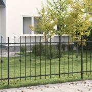vidaXL Spikestaket Asten Svart 200 x 150 cm Pulverlackerat stål