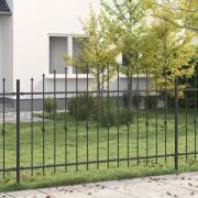 vidaXL Spikestaket Asten Svart 200 x 150 cm Pulverlackerat stål