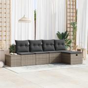 vidaXL Soffset med kudde 5 pcs konstrotting